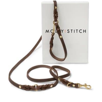 Molly and Stitch Butter Leash 3x Adjustable Classic Brown