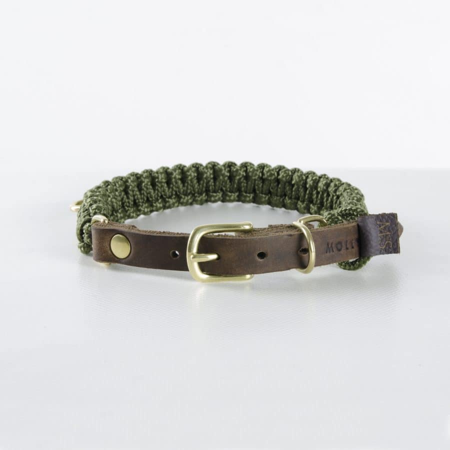 Molly and Stitch Touch of Leather Collar Military Olive - Bild 2