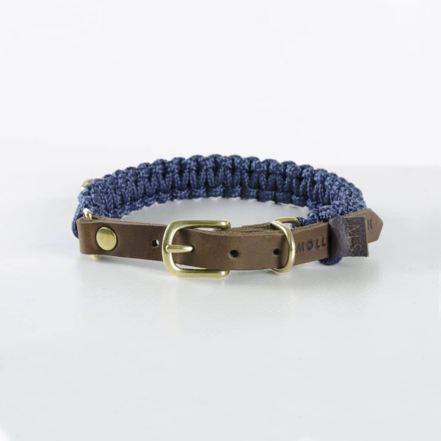 Molly and Stitch Touch of Leather Collar Navy Blue - Bild 2