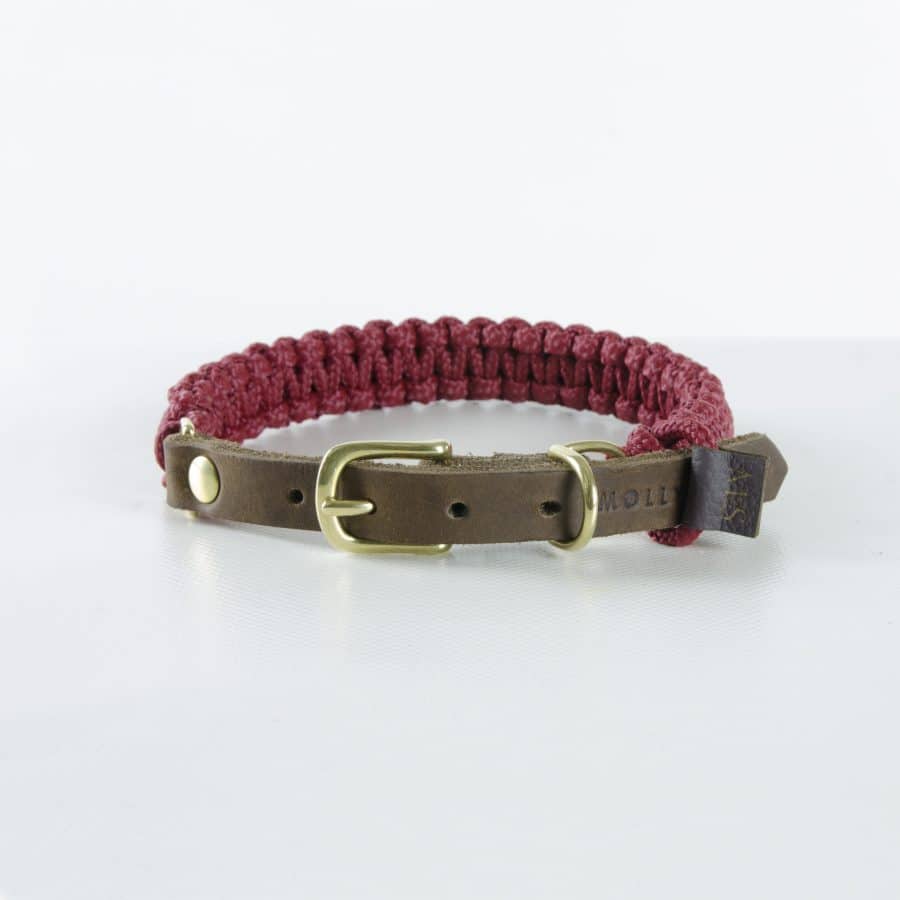 Molly and Stitch Touch of Leather Collar Redwine Bordeaux - Bild 2