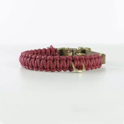 Molly and Stitch Touch of Leather Collar Redwine Bordeaux