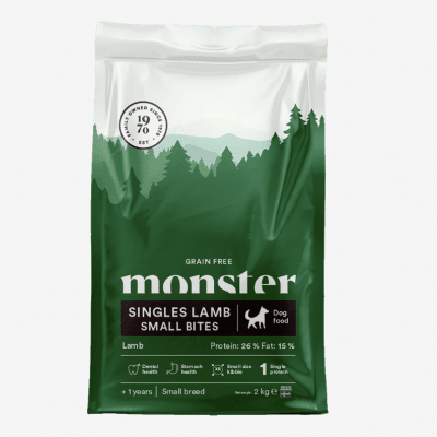 Monster Dog Grain Free Lamb Singles Small Bites 2kg