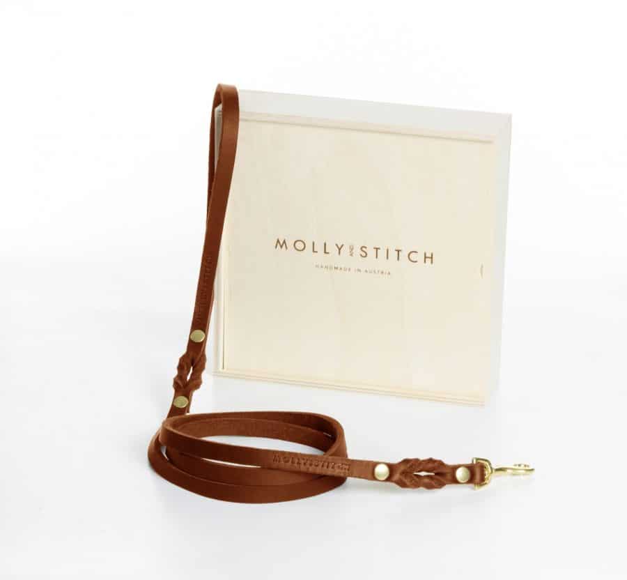 Molly and Stitch Butter City Leash Sahara Cognac
