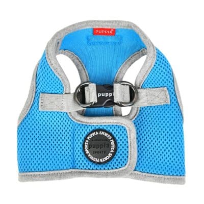Puppia Soft Vest Harness Ljusblå med grå kant