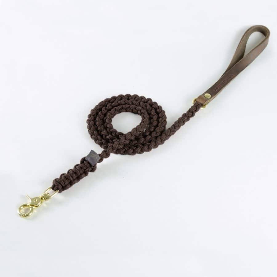 Molly and Stitch Touch of Leather Leash Choklad