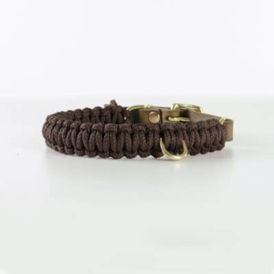 Molly and Stitch Touch of Leather Collar Choklad