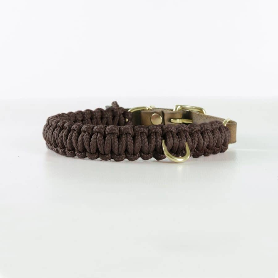 Molly and Stitch Touch of Leather Collar Choklad