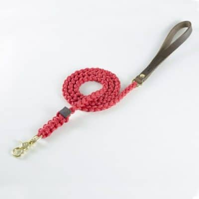 Molly and Stitch Touch of Leather Leash Lipstick Red