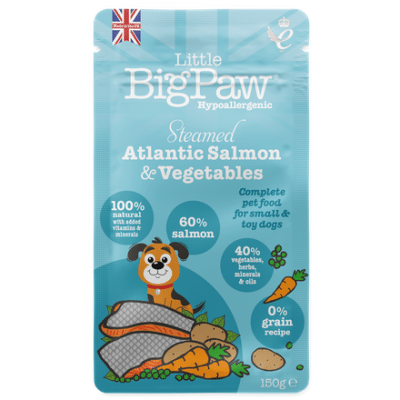 Little Big Paw Steamed Atlantic Salmon & Vegetables 150g