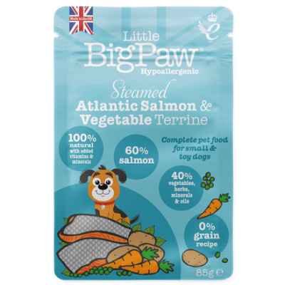 Little Big Paw Steamed Atlantic Salmon & Vegetables 85g