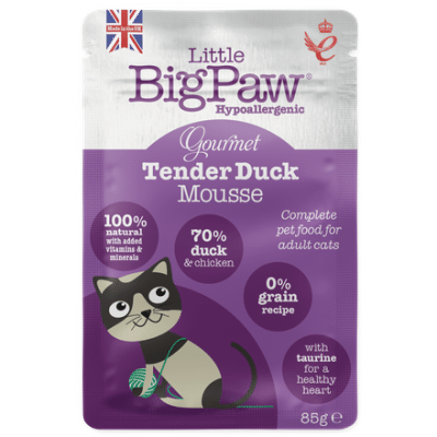 Little Big Paw Gourmet Tender Duck Mousse For Cats 85g
