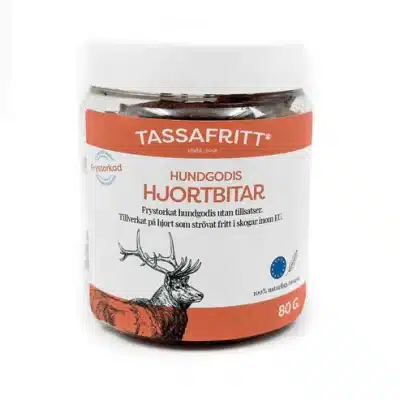Tassafritt Frystorkat Hundgodis Hjort 80g