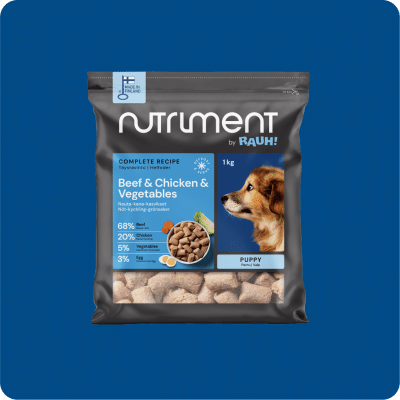 Nutriment by Rauh! Köttbullar för Valp Nöt - Kyckling - Grönsaker