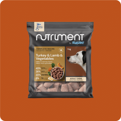 Nutriment by Rauh! Köttbullar för Vuxen hund Kalkon - Lamm - Grönsaker