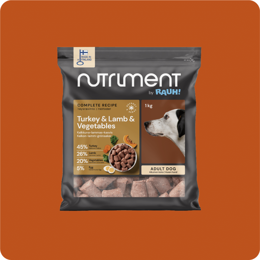 Nutriment by Rauh! Köttbullar för Vuxen hund Kalkon - Lamm - Grönsaker