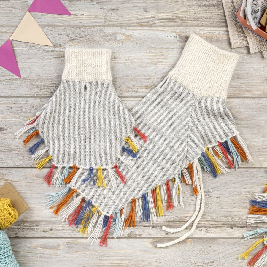 Alqo Wasi Rainbow Fringe Alpacka Poncho - Bild 3