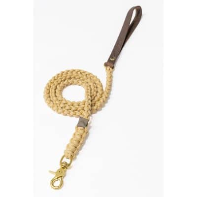 Molly and Stitch Touch of Leather Leash Beige