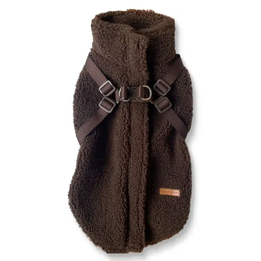 Puppy Bohème Teddy Jacka med sele Espresso