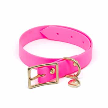 Stilhütte Halsband BioThane Neonrosa