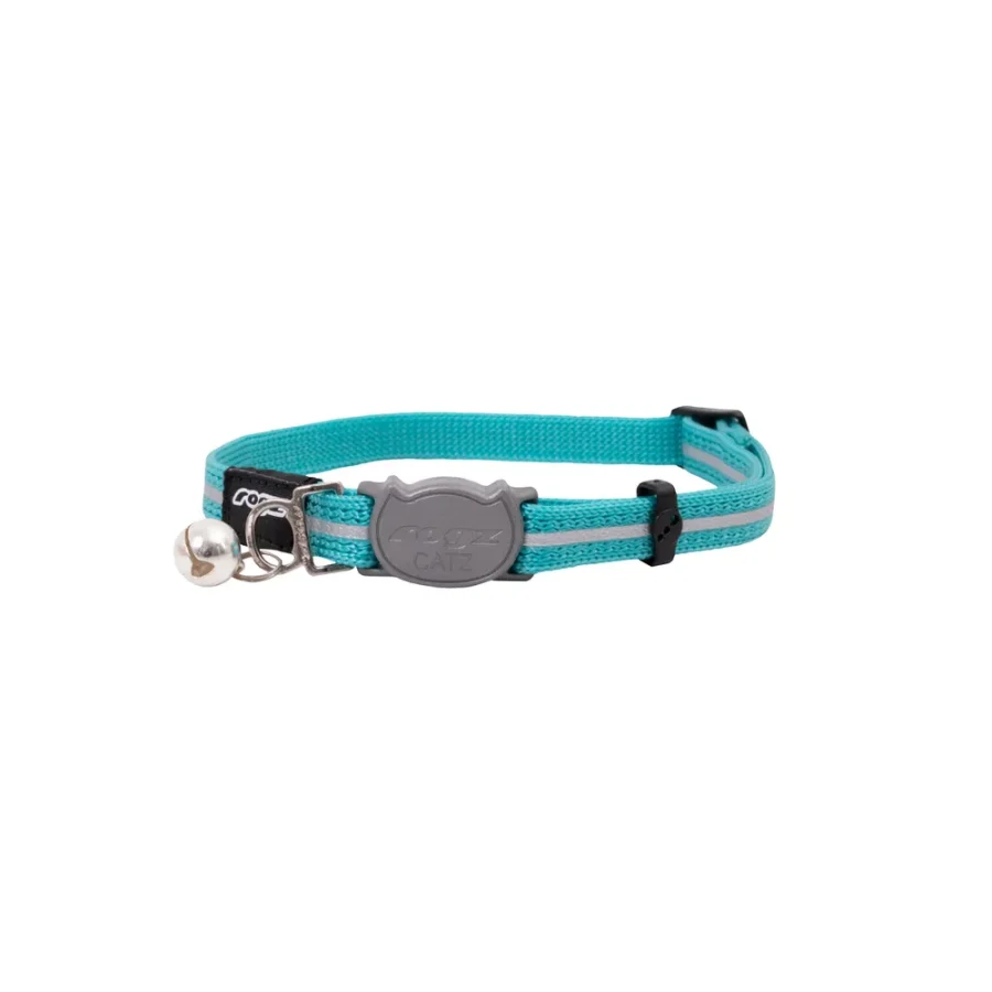 Rogz Alley Cat Halsband Turkos Small
