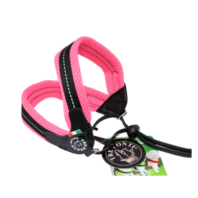 Tre Ponti Mesh sele med snöre Rosa