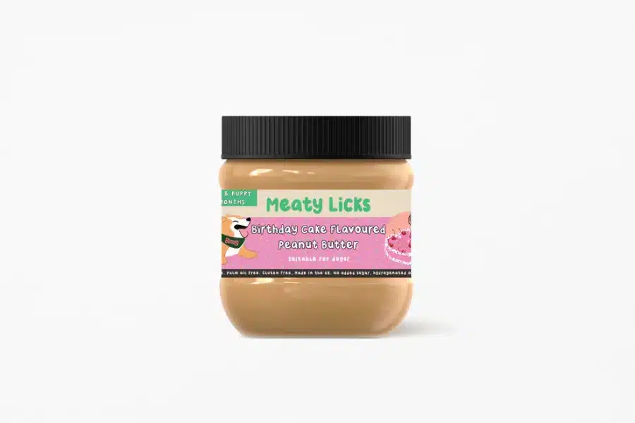 Meaty Licks Birthday cake peanut butter 350g burk