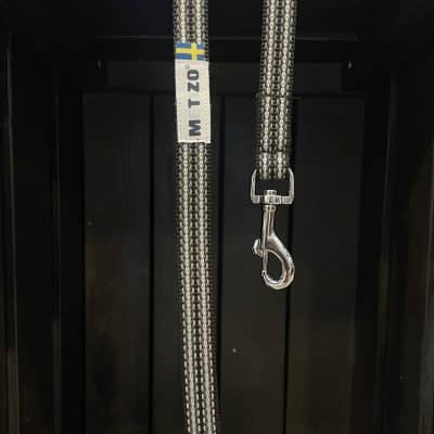 Metizo Koppel Reflex/Antiglid Svart med pistolhake 15mm180cm