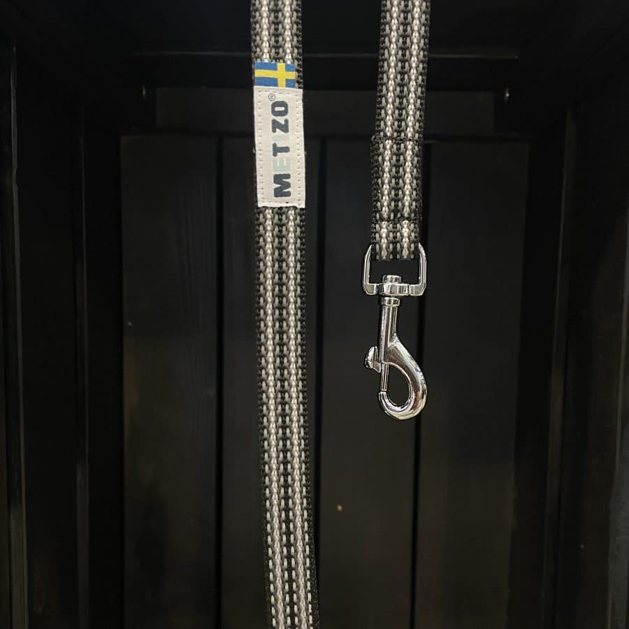 Metizo Koppel Reflex/Antiglid Svart med pistolhake 15mm180cm