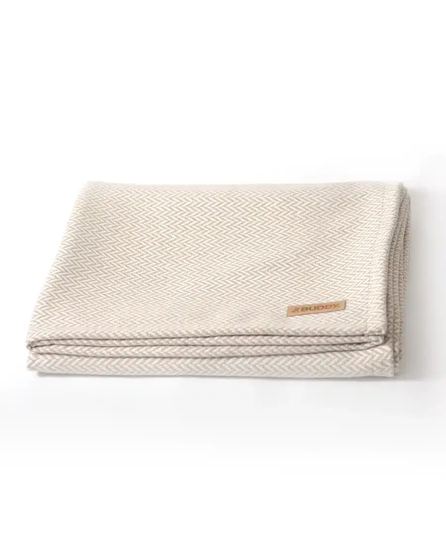 BUDDY Ullfilt Beige Zicksack